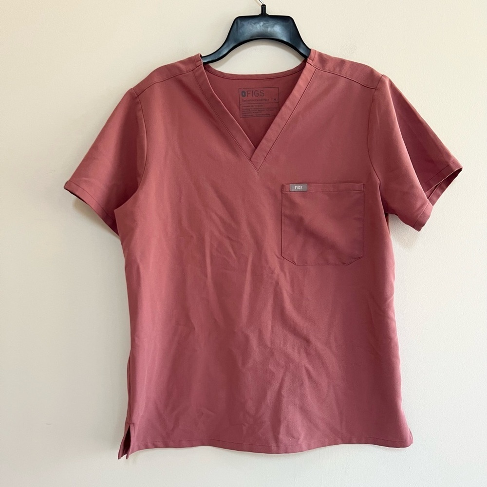 FIGS Catarina One-Pocket Scrub Top Limited Edition Mauve Pink (PO# 6393), Medium